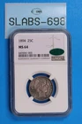 1894 25C BARBER SILVER QUARTER DOLLAR NGC MS64 CAC COLOR US TYPE COIN SLABS-698
