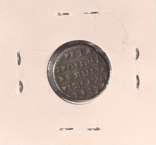 Mexico 1822 Rare Nueva Vizcaya Agustin De Iturbide 1/8 de Real
