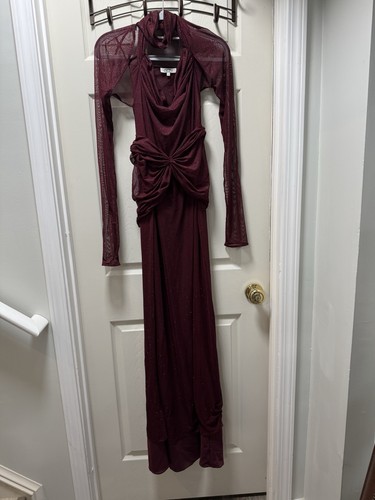 Robe maxi bordeaux « The Starlite » MIRROR PALAIS 1370€ taille S - Photo 7 sur 9