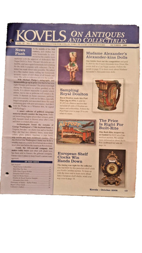 Vintage Kovels On Antiques Collectibles Newsletter December 2005 Volume 35 No. 4