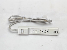 CyberPower Braided 5 ft. 2 USB-A 1 USB-C 1500J 4-Outlet Surge Protector White