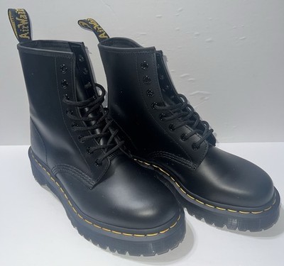  Dr. Martens 1460 Smooth Leather Lace Up Boots Black Unisex US Men 6 Women 7