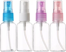 Spray Bottles 30 Ml/1 Oz, 4 Pack Clear Empty Fine Mist Plastic Mini Travel Bottl