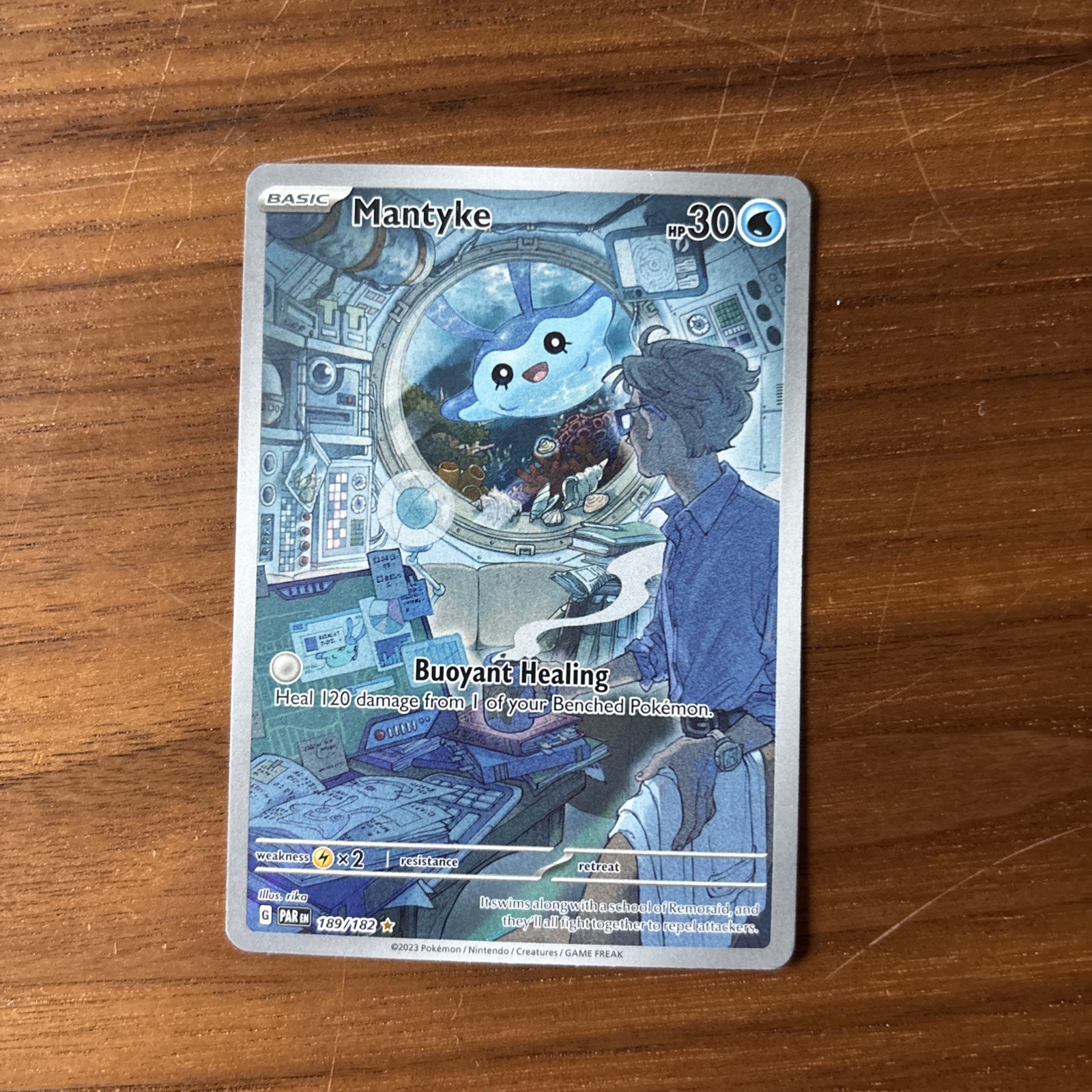 Pokemon Mantyke 189/182 Paradox Rift Illustration Rare - Near Mint/Pack Fresh