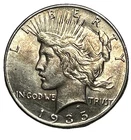 1935 Peace Silver Dollar AU/UNC 90% Silver Final Year Issue