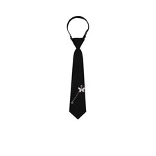 Ties for Women Adjustable Pre-tied Womens Tie, Punk Metal Chain Necktie Black