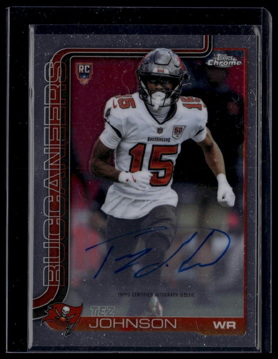 2025 Topps Chrome #RA-TJ Tez Johnson Chrome Rookie Autographs