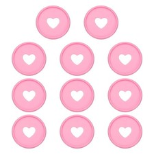 35mm Plastic Book Binding Discs, 11 Pack Expansion Discs Heart, Pink