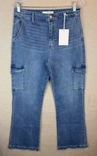 Kancan Aspen High Rise Wide Leg Flare Stretch Denim Jeans Size 9 / 31 NEW