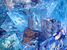 25 Collage Art, Junk Journal, and Art Journal Papers 5 7 Mixed Blue Hues