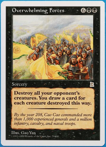 Overwhelming Forces Portal Three Kingdoms NM Black Rare CARD (506702) ABUGames - Picture 1 of 2