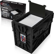 1 QTY BCW Black Short Comic Bin-Holds 150 Com...