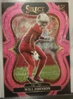 2025 Panini Select Football Pink Glitter Will Johnson #322