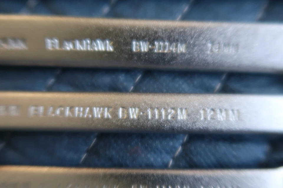 7 BLACKHAWK METRIC Combination Wrenches Set Alloy Steel Vintage See Pics - Image 4 of 4