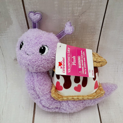 7.5'' Smiling S'Mores Snail Cute Plushie Stuffed Animal NEW