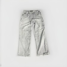 Vintage Y2K Fubu The Collection Carpenter Cargo Jeans 34x34 Distressed Baggy