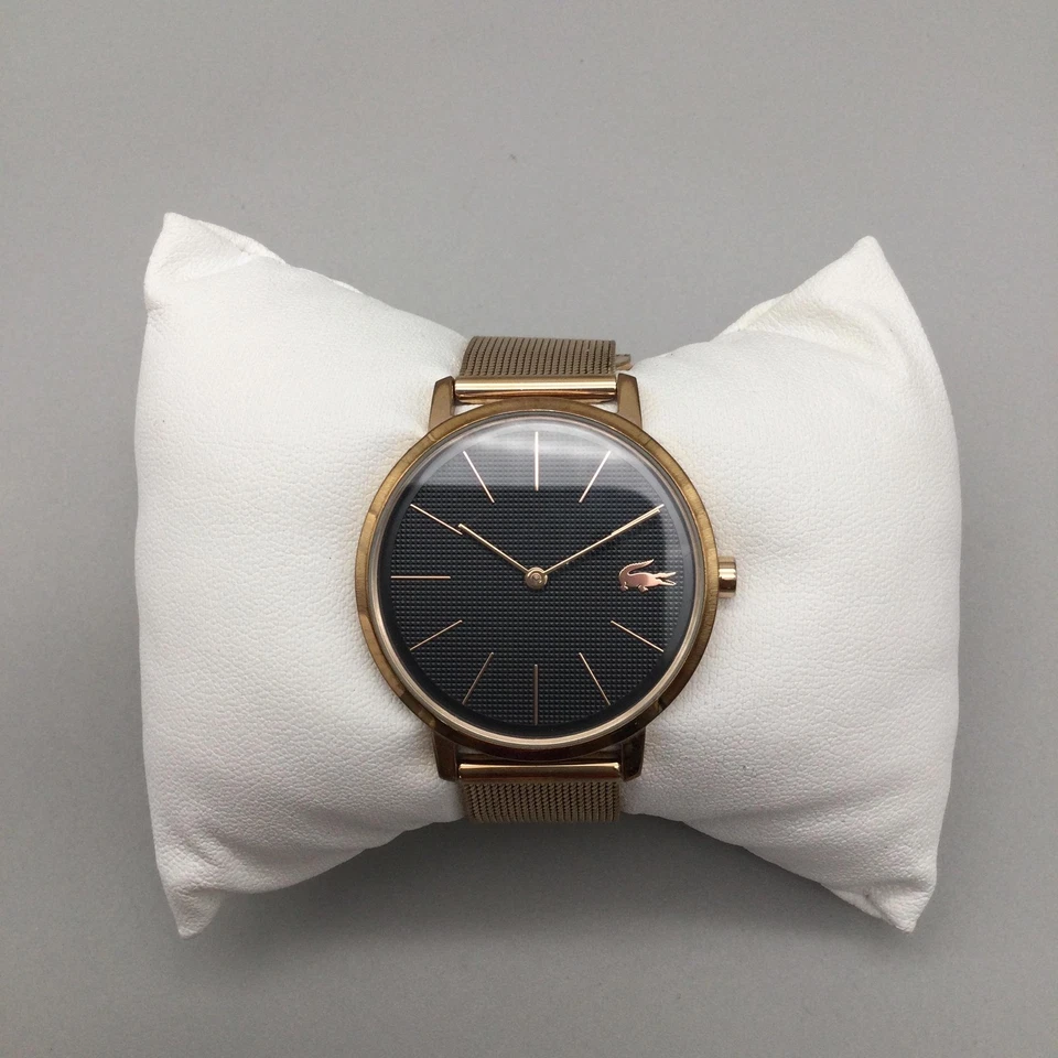 Lacoste Watch 35mm Rose Gold Black Stainless LC.96.3.34.2983 New Battery - image 2 of 4