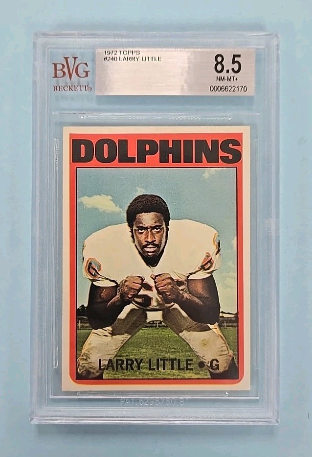 1972 Topps Larry Little Rookie RC #240 Card BGS BVG 8.5