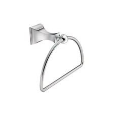 Moen DN8386CH Retreat Collection Bathroom Hand Towel Ring with Hardware, Chrome