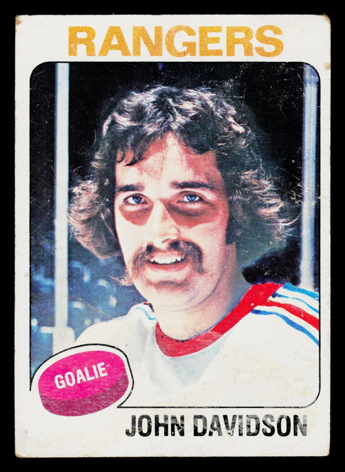 1975-76 Topps Hockey Card #183 John Davidson New York Rangers