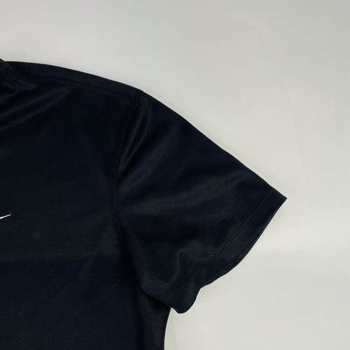 Vintage Nike Shirt Large 12-14 Black Youth Girls Dri-Fit Swoosh Short Sleeve Tee - Picture 7 of 9