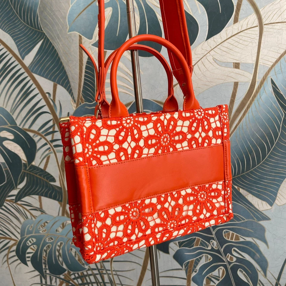 Borsa In Pizzo con Doppi Manici e Tracolla - Immagine 3 di 4