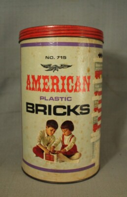 vintage building toy American Plastic Bricks No. 715 Halsom products Playskool