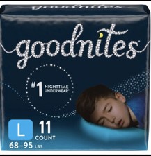GoodNites Boys Nighttime Training Underwear Size L 68-95 LBS, 34 Count Brand New