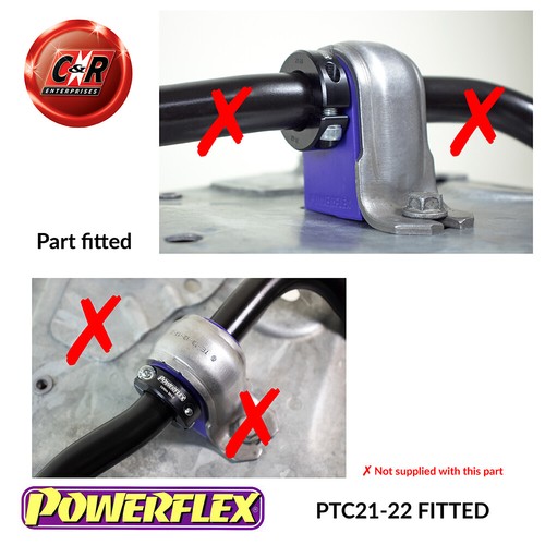 Powerflex Anti- Roll BAR Lateral Support Clamps 21-22mm PFC21-22 - Picture 2 of 11
