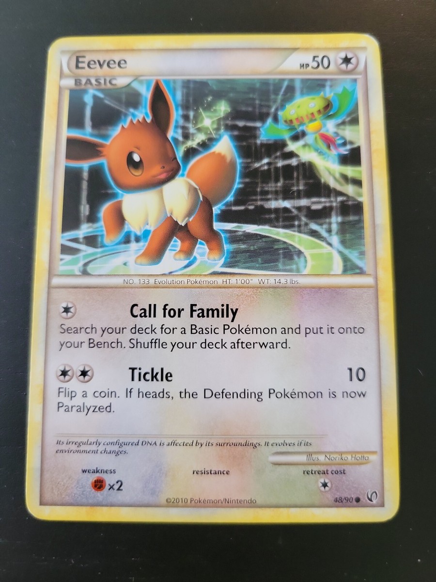 2010 eevee pokemon card Pokemon Card 2010 Undaunted - Eevee 48/90