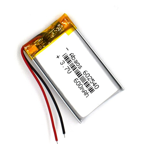 3.7V 600mAh Battery Lipolymer 602540 Rechargeable Cell for Lamp Led Camera GPS - Foto 4 di 16