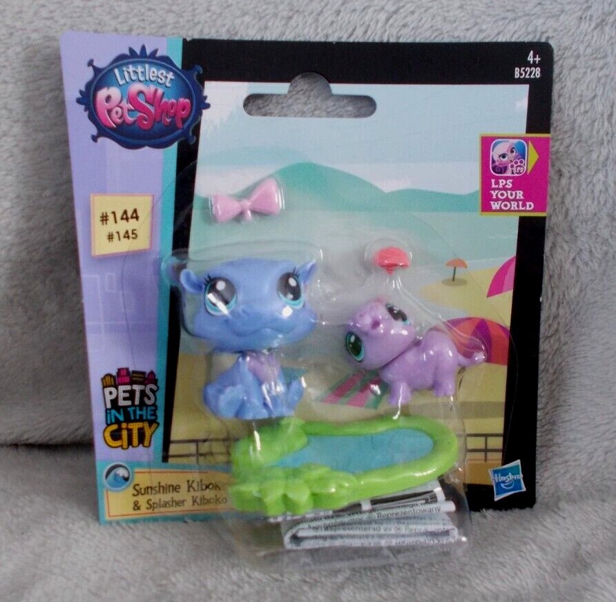 LPS / Littlest Pet Shop - Pets In The City #144 Sunshine & #145 Splasher Kiboko