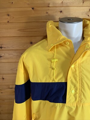 VTG Nike Sailing Jacket Adult XL Windbreaker 1/4 Zip Yellow Mens