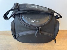 Sony DSLR or Camcorder Black Padded Camera Bag Case Pockets w/ Shoulder Strap
