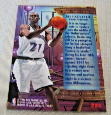 96-97 Kevin Garnett Fleer Metal Metalized #224 | eBay