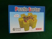 NEW TOY TOWN JIGSAW PUZZLE SORTER 6 PLASTIC PUZZLE TRAYS