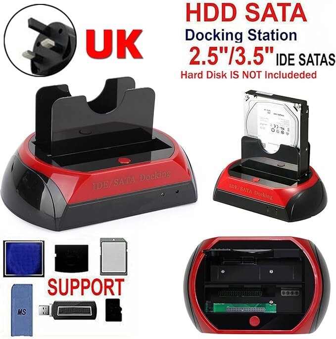 ALL in One HDD Docking Station with Dual Bay USB to SATA IDE