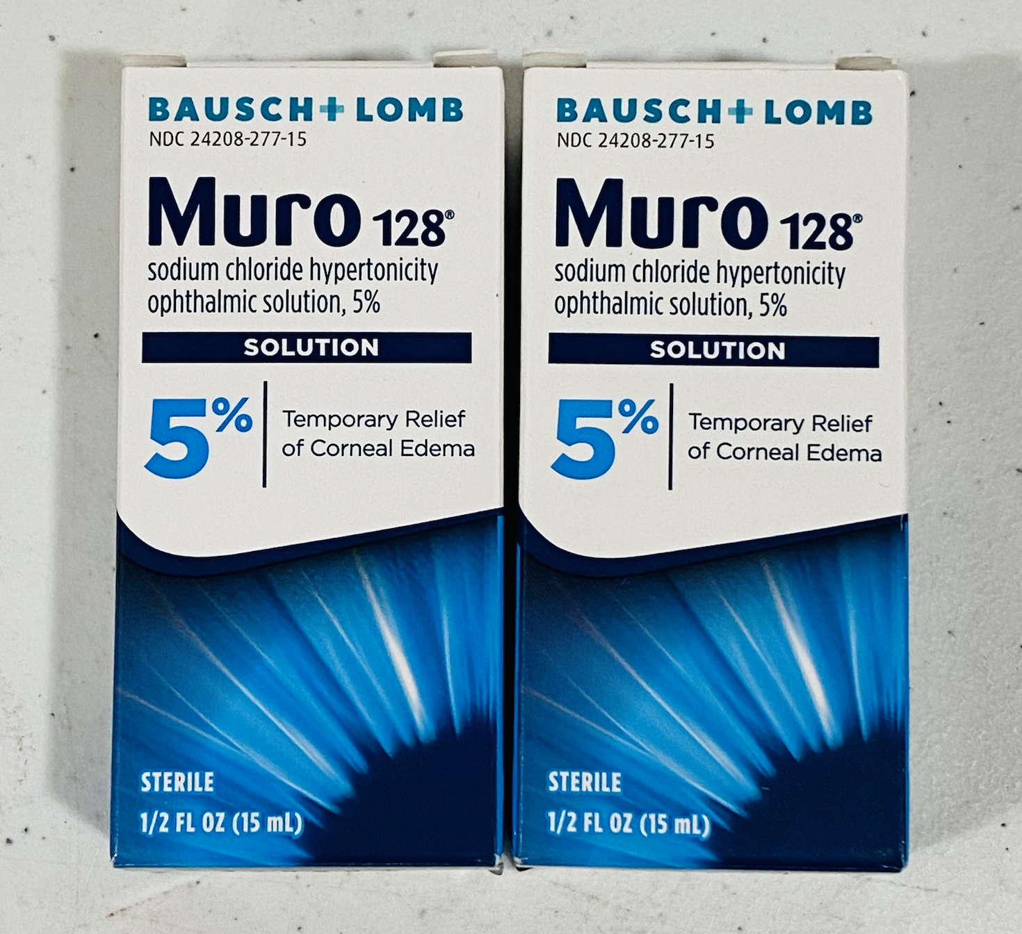2-Pack - In a popularity Bausch + Lomb MURO 0.5oz Max 85% OFF 128 Ophthalmic 5% Solution