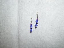 Modeschmuck - Ohrhaken in violett - handmade - selbstgemacht