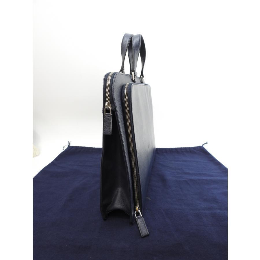 Prada Briefcase Saffiano Navy Blue Document Bag Document Prada Briefcase Saffiano Navy Blue Document Bag Document