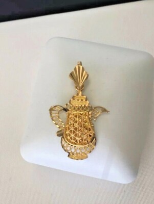 Gorgeous Detailed Filagree Arabian Teapot 22KY Gold hand assembled