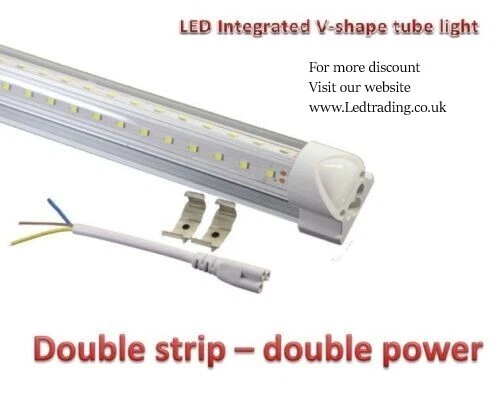 LED T8 Integrated Tube/Batten ceiling light (1,2,3,4,5,6)ft complete fitting - Image 2 of 4