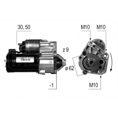 Démarreur Bosch Neuf – Pour Citroën Berlingo – Réf. 0 986 018 310 – Garantie 1 An