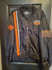 Harley Davidson Black Bomber Jacket 120th Anniversary NWOT XL