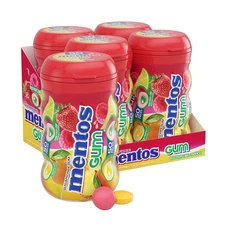 Sugar-Free Chewing Gum, Tropical, Red Fruit and Lime, 50 Piece Bottle (Pack of 4