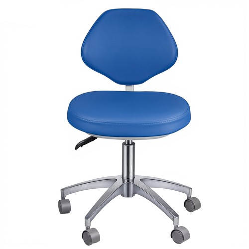  360° Rotation Dental Arztstuhl Mikrofaser Leder Zahnarzt Hocker + Rückenlehne - Bild 2 von 12