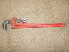 🔥 Rigid 24" Heavy Duty Pipe Wrench Alloy Steel   RIGID Made In USA  Nice!