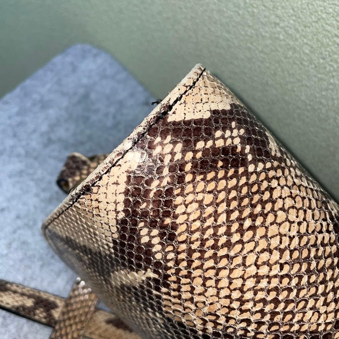 APC Half Moon Python Leather Shoulder Bag Beige, … - image 5