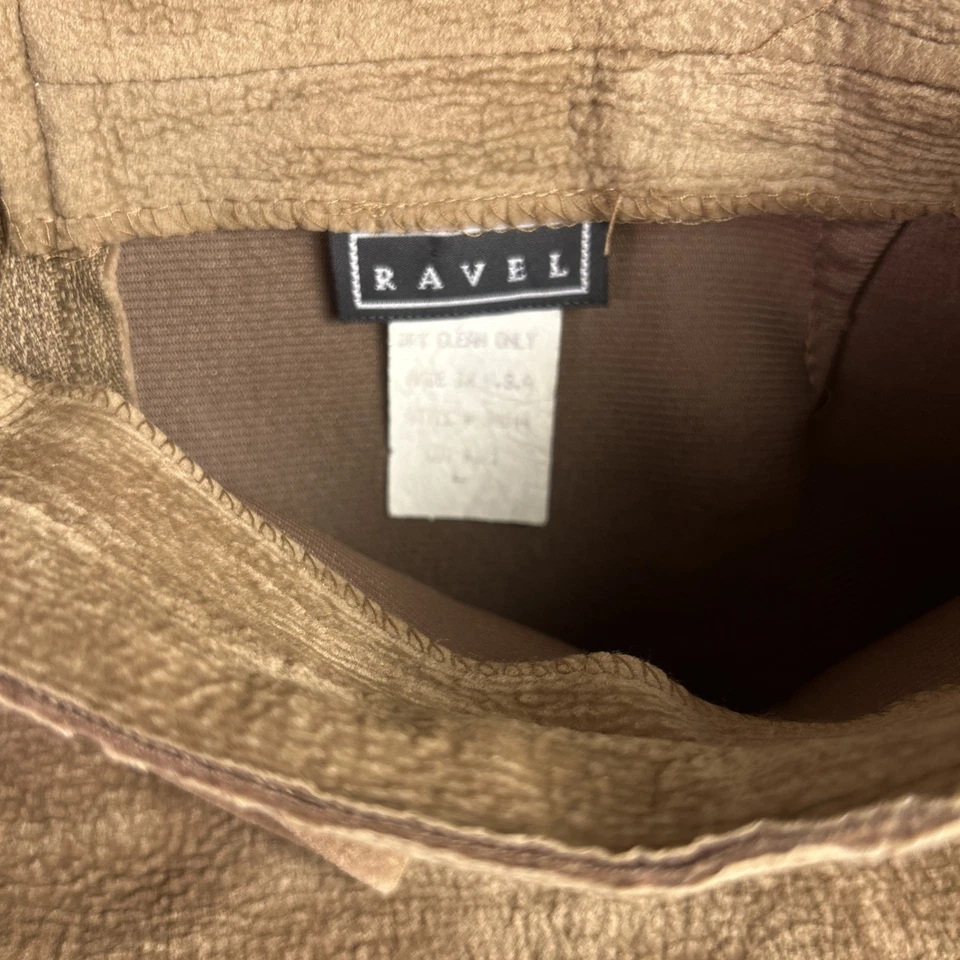 RAVEL 裙子女式 L 码棕色直筒迷笛纽扣抽绳聚酯纤维 — 第 4/4 张图片