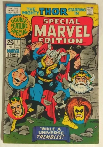 Thor Special Marvel Edition #3 1971 Vintage Double-Size Loki Odin Jane Foster